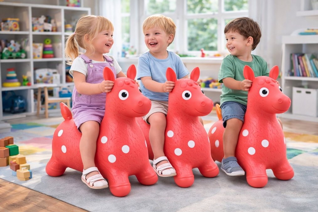 Pembe Noktalı Şişme Zıplayan Oyuncak ZIP ZIP oyuncak - Görsel 5