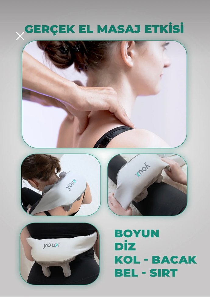 Gri Isıtıcılı Masaj Yastığı - Görsel 3