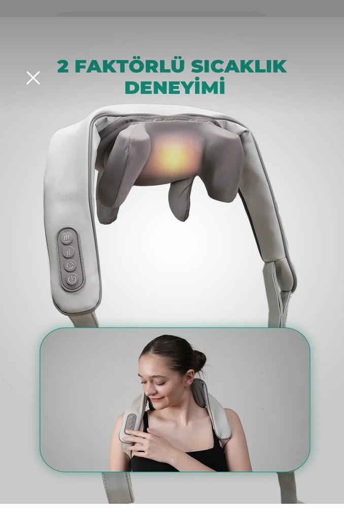 Gri Isıtıcılı Masaj Yastığı - Görsel 2