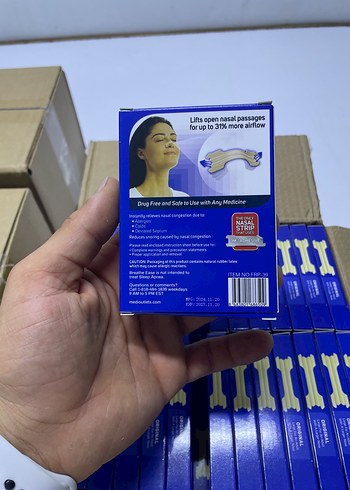 Frapan Burun Bandı Orijinal 10lu Mavi hormala bandı uyku bandı - Görsel 2