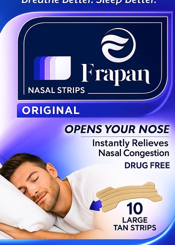 Frapan Burun Bandı Orijinal 10lu Mavi hormala bandı uyku bandı - Görsel 6