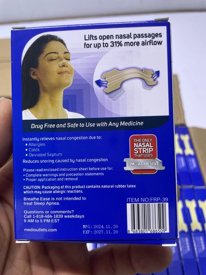 Frapan Burun Bandı Orijinal 10lu Mavi hormala bandı uyku bandı - Görsel 5