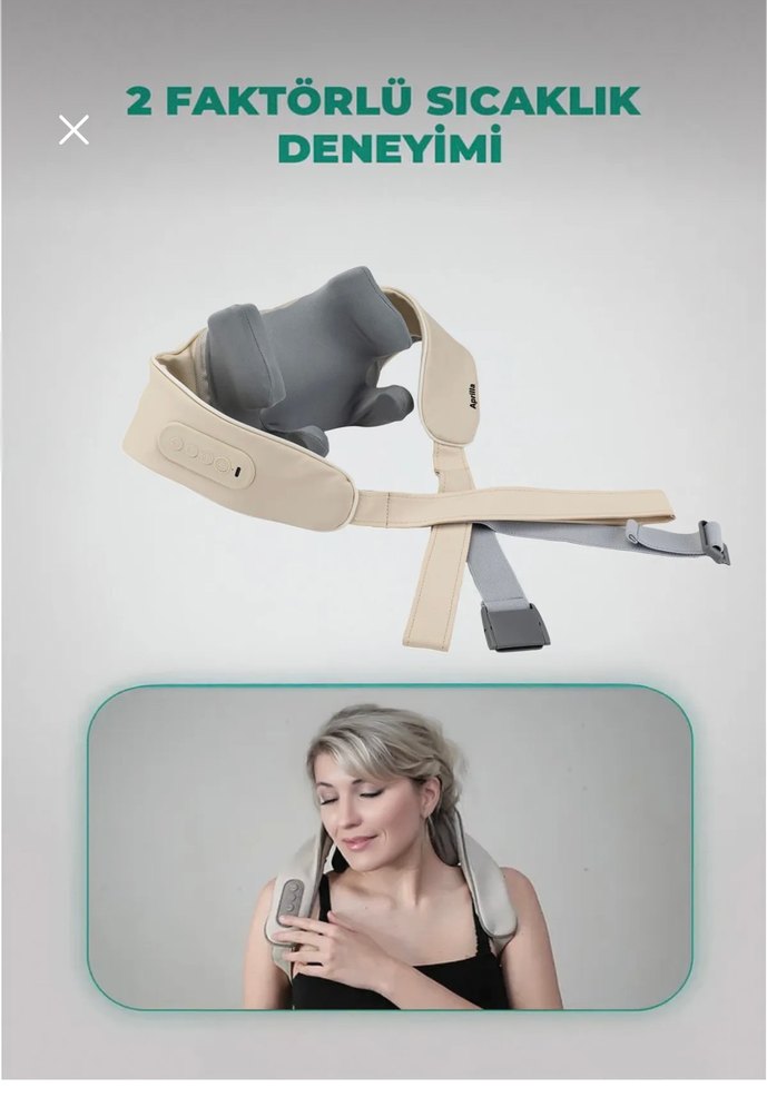 İnsan eli yoğurmalı ısılı kademeli boyun sırt bel bacak omuz kol - Görsel 2