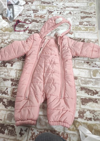 Kız Bebek Pembe Fermuarlı Tulumu