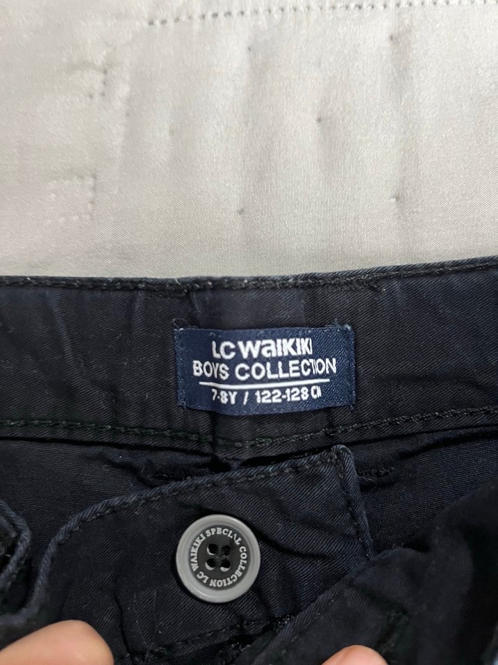 Siyah Erkek Çocuk Bol Kesim Denim Şort - Görsel 3