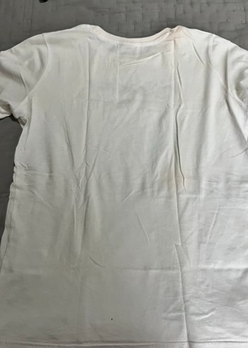 Kadın Beyaz Kısa Kollu Baskılı Tişört - Görsel 3