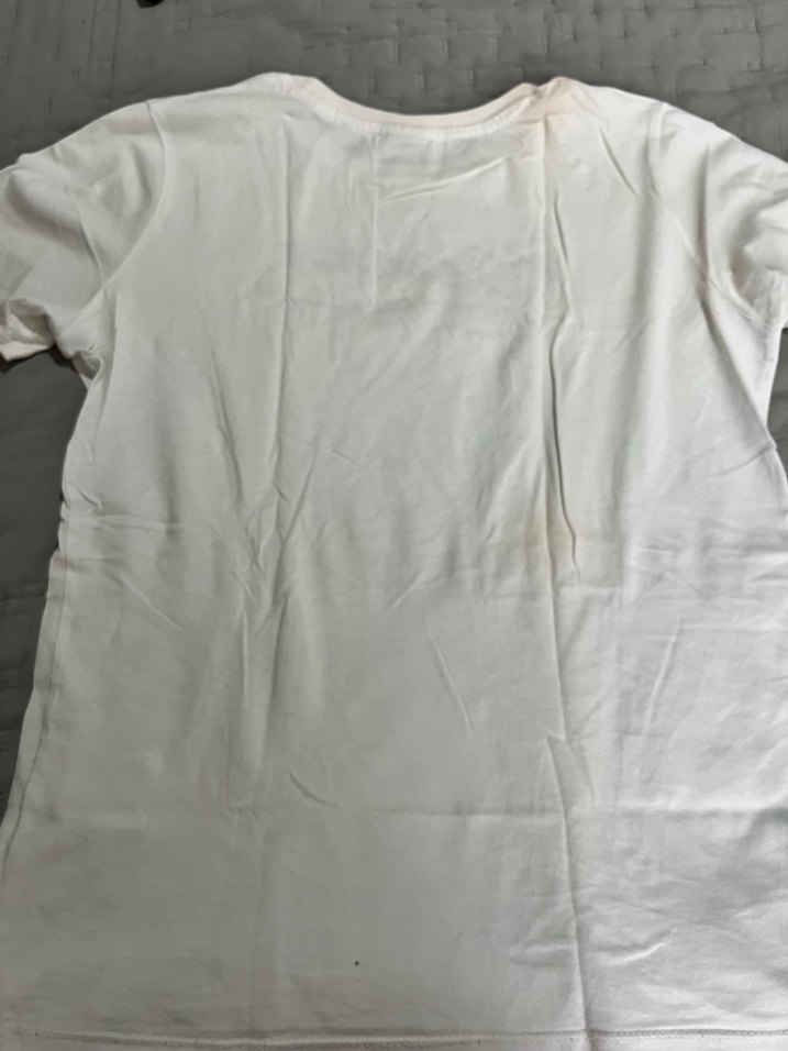 Kadın Beyaz Kısa Kollu Baskılı Tişört - Görsel 3