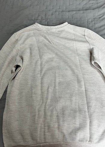 Gri Baskılı Rahat Kesim Kadın Sweatshirt - Görsel 2