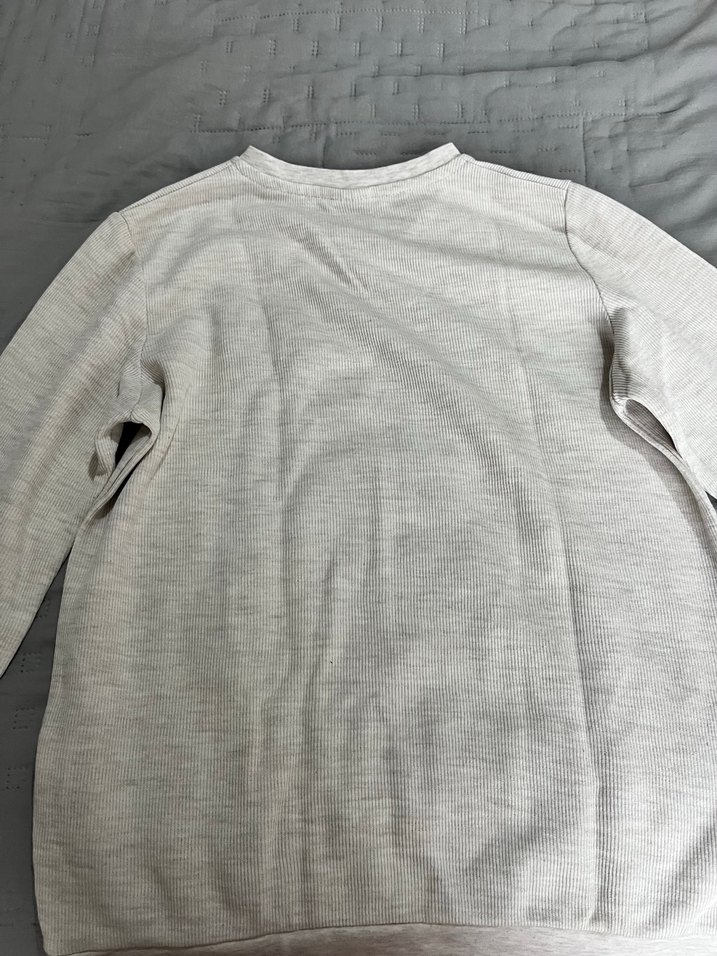 Gri Baskılı Rahat Kesim Kadın Sweatshirt - Görsel 2