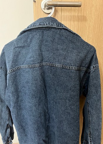 Düğmeli Mavi Denim Ceket - Görsel 2