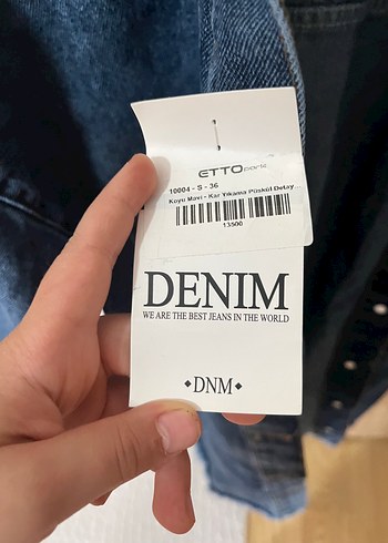 Düğmeli Mavi Denim Ceket - Görsel 3