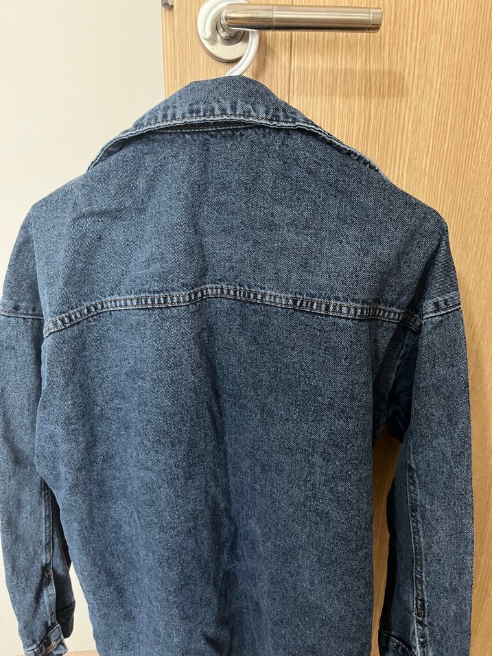 Düğmeli Mavi Denim Ceket - Görsel 2