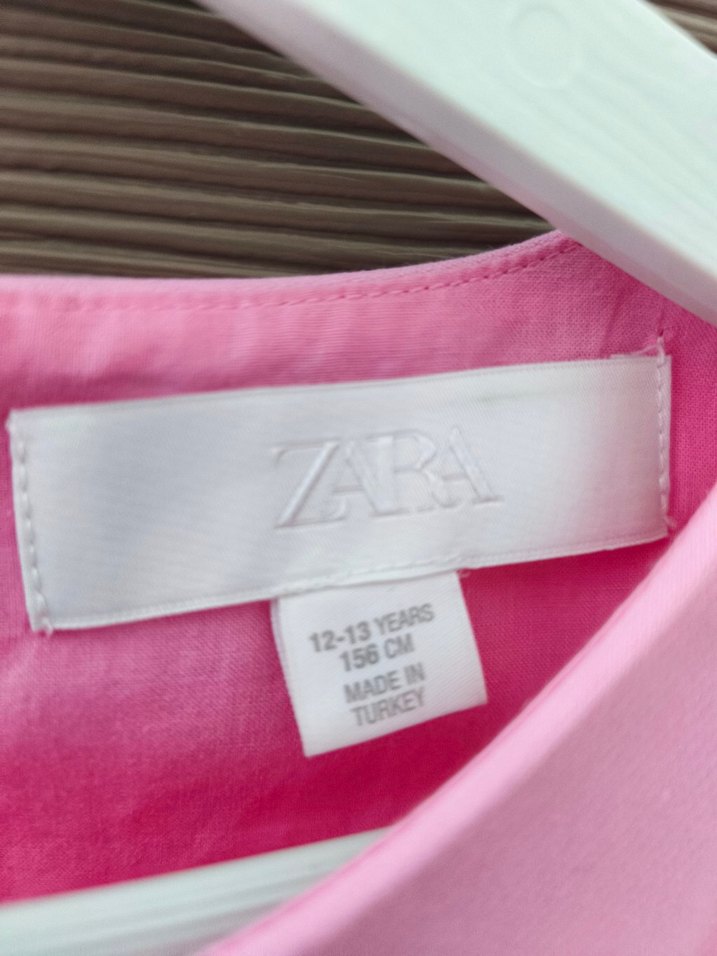 Kız Çocuk Pembe Fiyonklu Kolsuz Elbise - Görsel 3