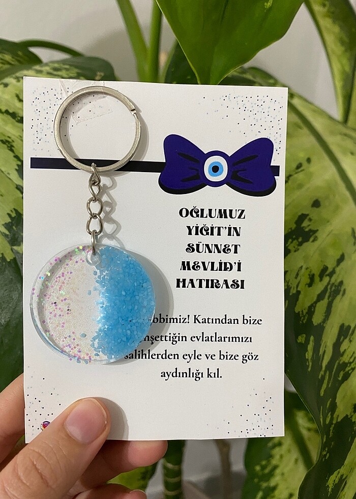 Dagıtmalık Mavi kum anahtarlık - Görsel 2