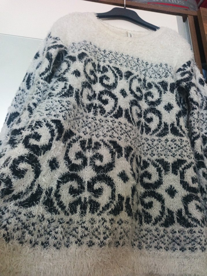 Bohem Desenli Kadın Triko Kazak - Görsel 4