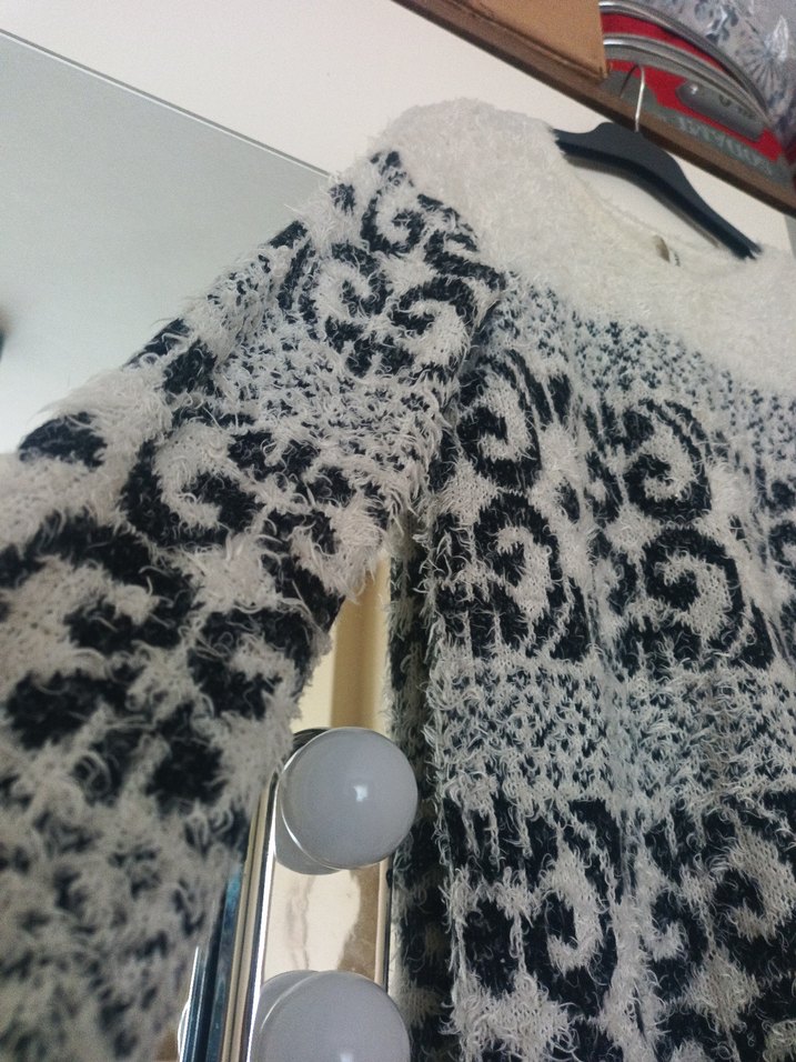 Bohem Desenli Kadın Triko Kazak - Görsel 2