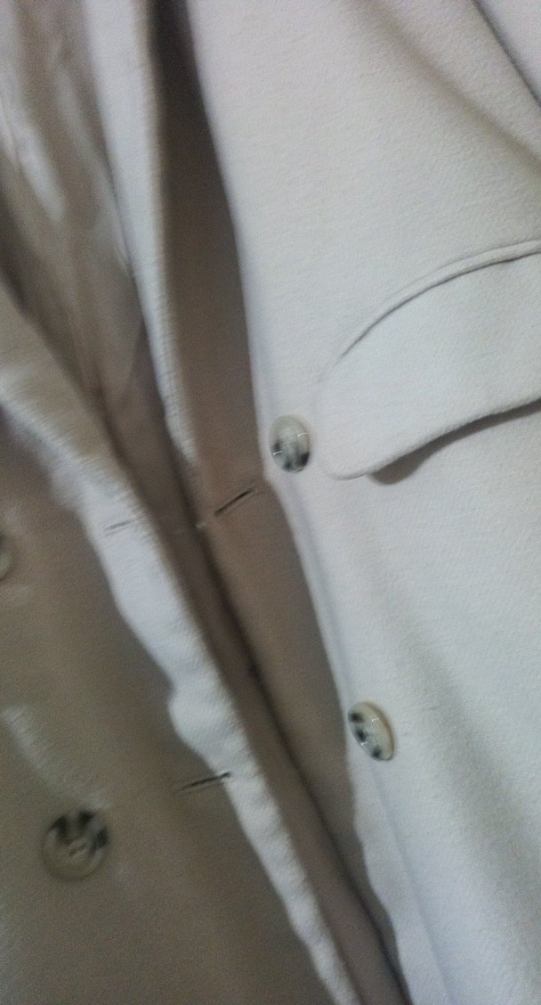 Bej Kadın Midi Boy Düğmeli Kaban - Görsel 5