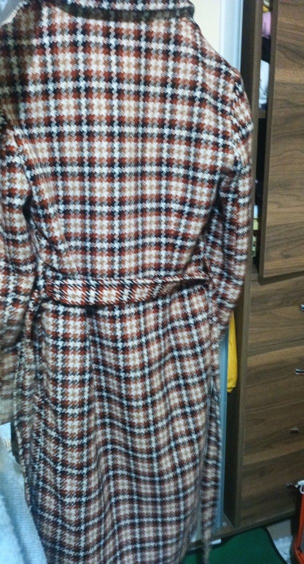 Düğmeli Kahverengi Uzun Kadın Kaban - Görsel 5