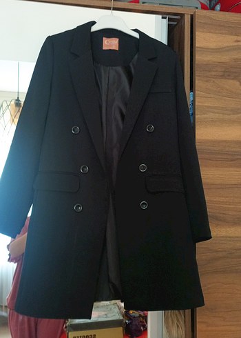 Siyah Düğmeli Kadın Blazer Ceket - Görsel 2