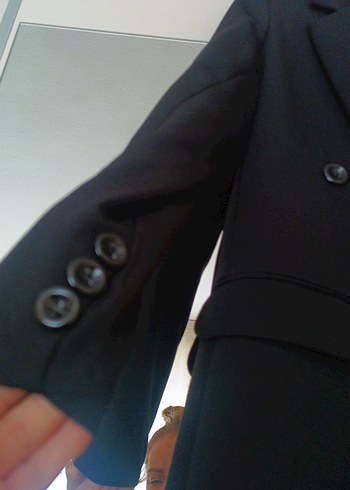 Siyah Düğmeli Kadın Blazer Ceket - Görsel 5