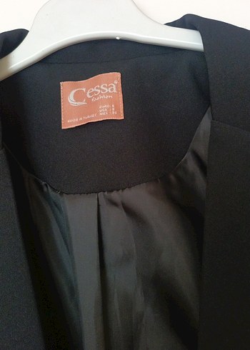 Siyah Düğmeli Kadın Blazer Ceket - Görsel 3