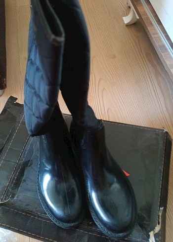 Siyah Tokalı Dizüstü Biker Çizme - Görsel 2