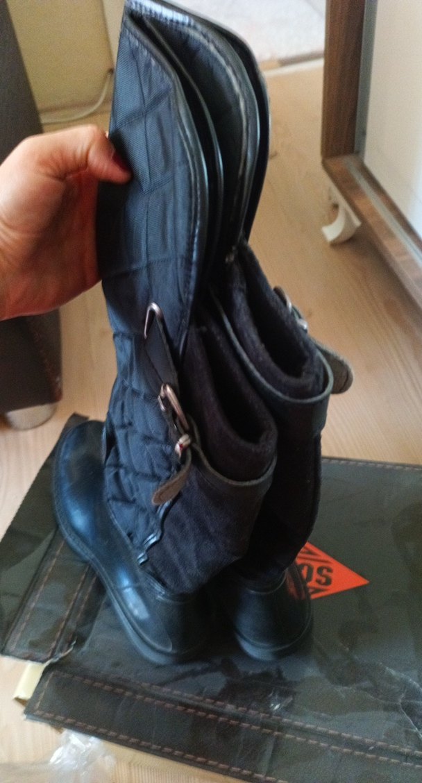 Siyah Tokalı Dizüstü Biker Çizme - Görsel 4