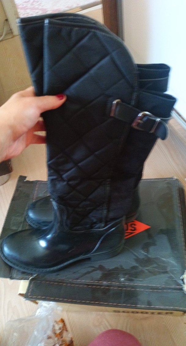 Siyah Tokalı Dizüstü Biker Çizme - Görsel 3