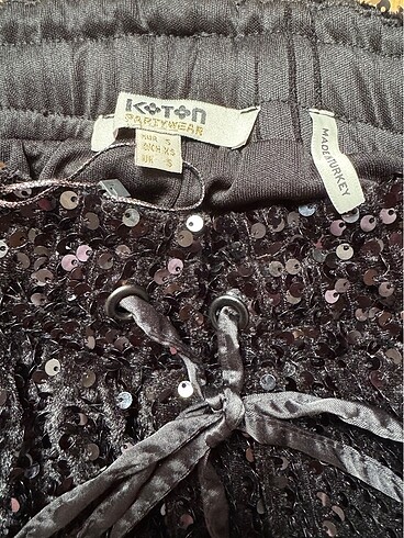 s Beden siyah Renk Koton Partywear Pantolon