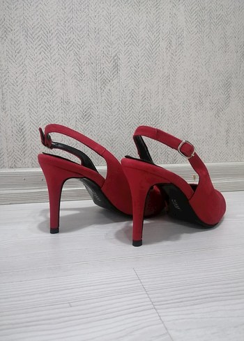 37 Beden kırmızı Renk Kırmızı Süet Stiletto Kadın Ayakkabı
