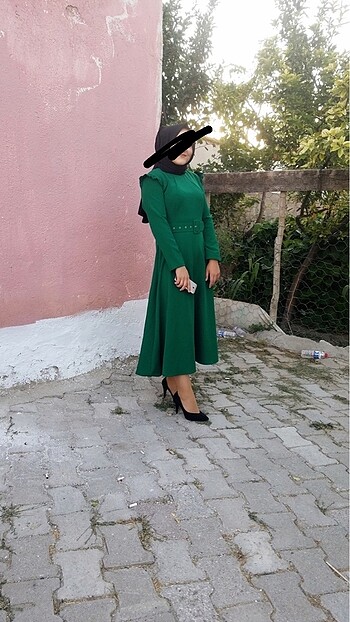 Yeşil abiye elbise