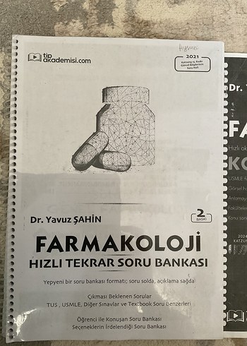Dr. Yavuz Şahin Farmakoloji Konu + soru Kitabı