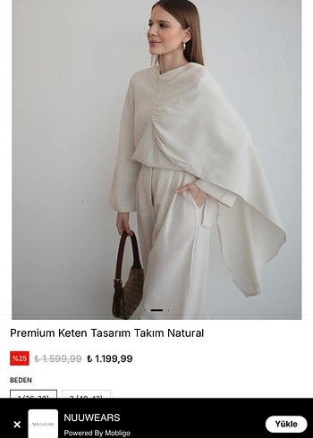 Bej Premium Keten Tasarım Takım