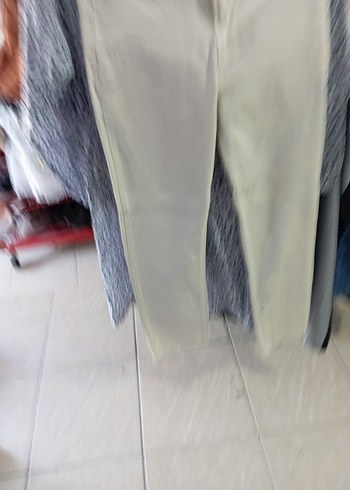 Drapeli Beyaz Kadın kot Pantolon