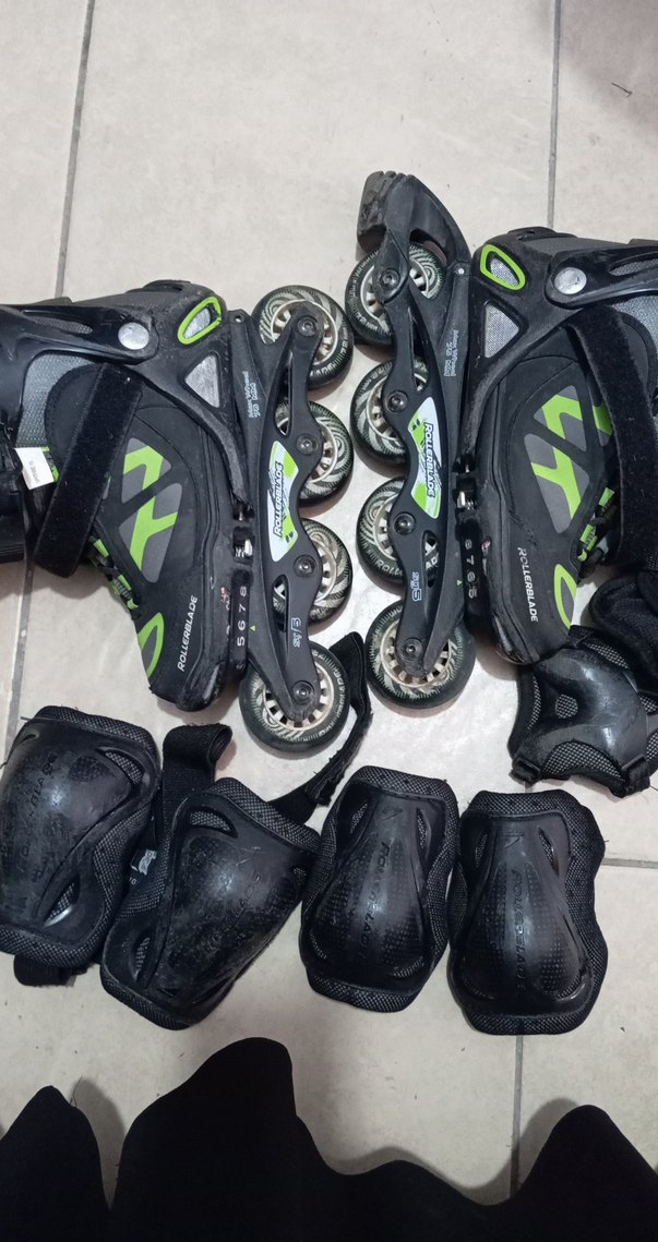 Yeşil Desenli Erkek Pateni ve Koruyucu Seti 
36-40 olur - Görsel 2