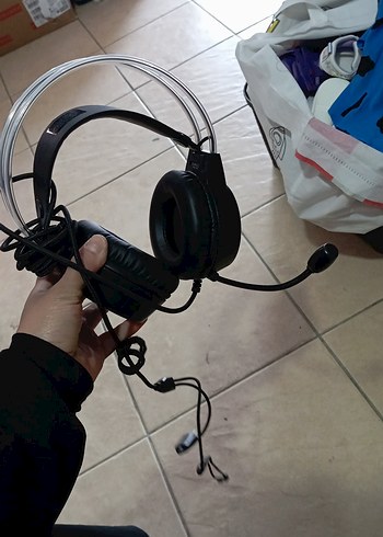 Siyah Gri Kablolu Gaming Kulaklık sıfırdan farksız - Görsel 4