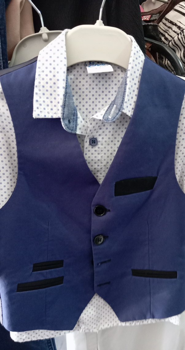 Düğmeli Erkek Çocuk Yelek Takım - Görsel 2