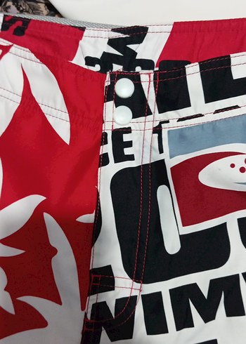 Renkli Baskılı Loose Fit Erkek Mayo Şort - Görsel 3