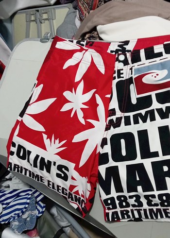 Renkli Baskılı Loose Fit Erkek Mayo Şort - Görsel 2