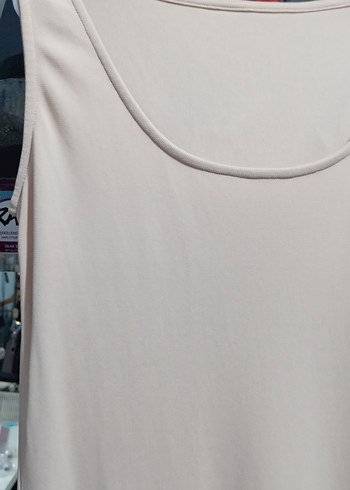 Bej V Yakalı Salaş Uzun Elbise - Görsel 4