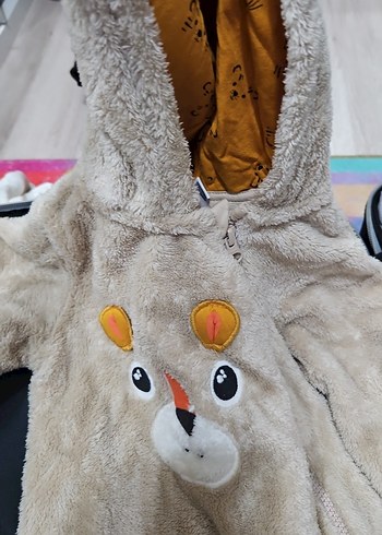 Kahverengi Peluş Bebek Tulumu - Görsel 2