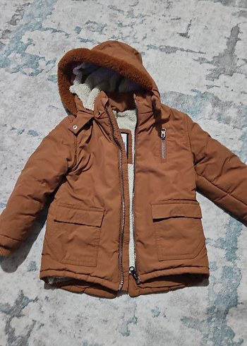 Kahverengi Kürklü Erkek Çocuk Mont