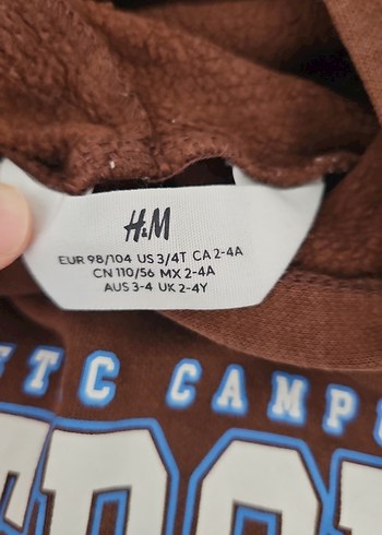 Kapüşonlu Kahverengi cocuk Sweatshirt - Görsel 2