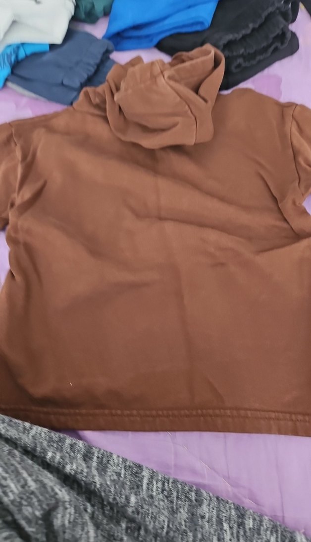 Kapüşonlu Kahverengi cocuk Sweatshirt - Görsel 3