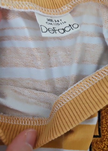 Sarı Çizgili Kız-erkek Sweatshirt - Görsel 3