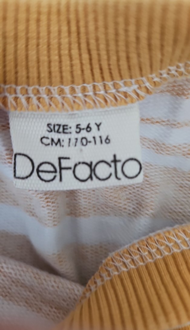 Sarı Çizgili Kız-erkek Sweatshirt - Görsel 4