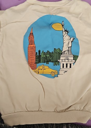 Kapüşonlu Erkek Çocuk Sweatshirt NEWYORK Baskılı - Görsel 4