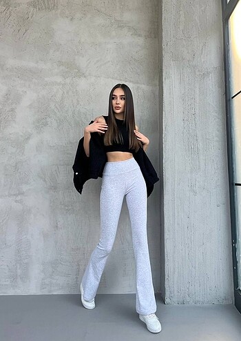 Bershka Bershka İspanyol paça tayt