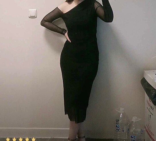 Trendyol & Milla Siyah tül elbise