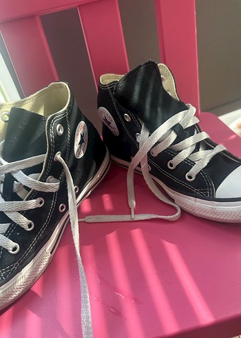 Siyah Beyaz Bağcıklı Kız Çocuk Spor Ayakkabı - Görsel 2